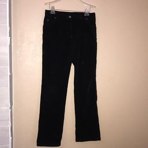 Black corduroy pants